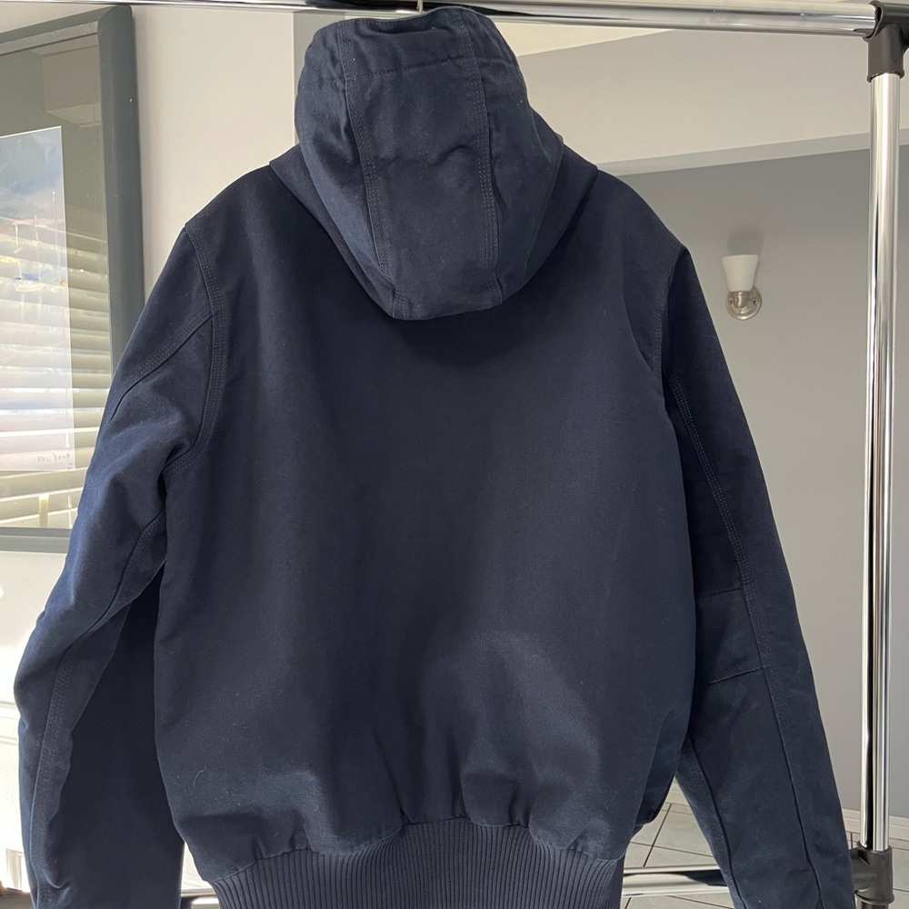 Carhartt Women’s Loose Fit Hooded Jacket Navy Blue XL Like New - Picture 3 of 5